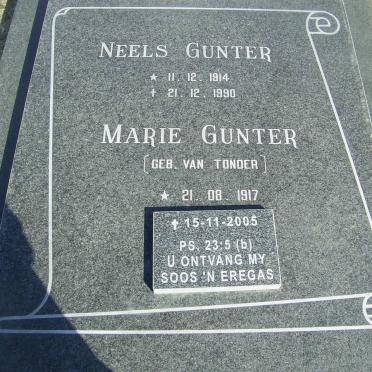 GUNTER Neels 1914-1990 &amp; Marie VAN TONDER 1917-2005
