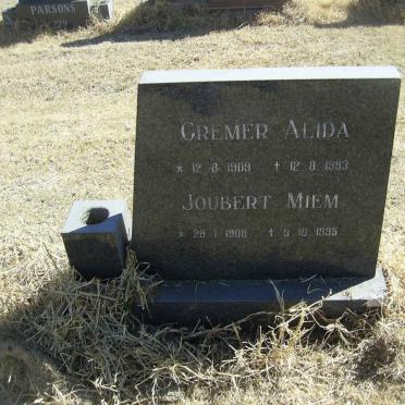 JOUBERT Miem 1908-1995 :: GREMER Alida 1909-1993