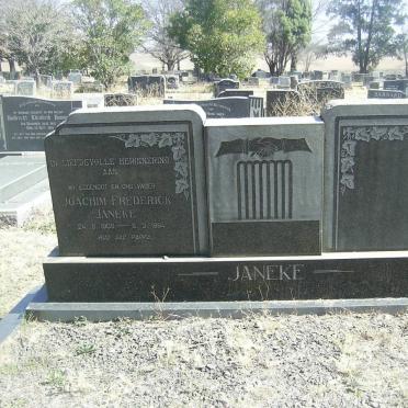 JANEKE Joachim Frederick 1909-1984