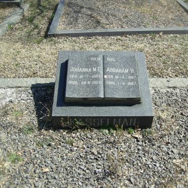 KASSELMAN Abraham H. 1887-1967 &amp; Johanna M.E. 1893-1967