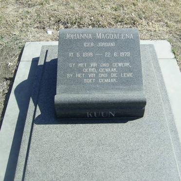 KUUN Johanna Magdalena nee JORDAN 1899-1973
