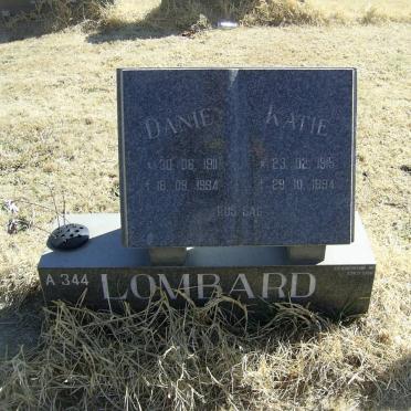 LOMBARD Danie 1911-1994 &amp; Katie 1915-1994