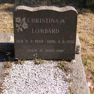 LOMBARD Christina M. 1958-1958
