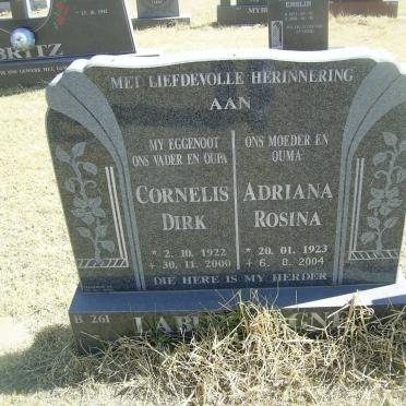 LABUSCHAGNE Cornelis Dirk 1922-2000 &amp; Adriana Rosina 1923-2004