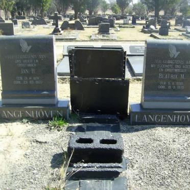 LANGENHOVEN Jan H. 1891-1983 &amp; Beatrix M. 1898-1979