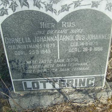 LOTTERING Arnoldus Johannes 1878-1956 &amp; Cornelia Johanna NORTMAN 1879-1949