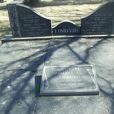 LOMBARD Daniel Benjamin 1879-1966 &amp; Salomina Adriana BOTHA 1886-196? :: LOMBARD Christoffel Zandspruit 1913-1987