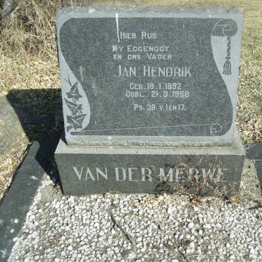 MERWE Jan Hendrik, van der 1892-1958