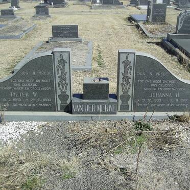 MERWE Pieter W., van der 1898-1980 &amp; Johanna H. 1903-1987