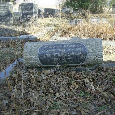 MERWE Paul Petrus, v.d. 1885-1960