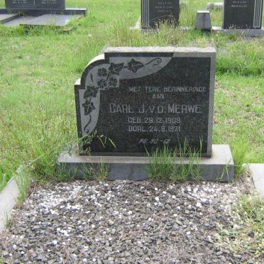 MERWE Carl J., v.d 1908-1971