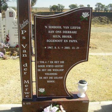 MERWE Andries, van der 1967-2003