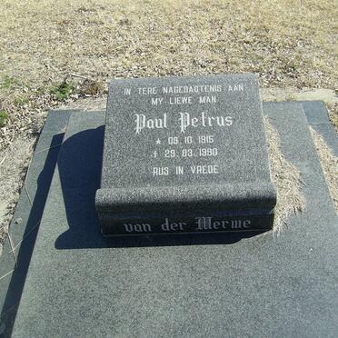 MERWE Paul Petrus, van der 1915-1990