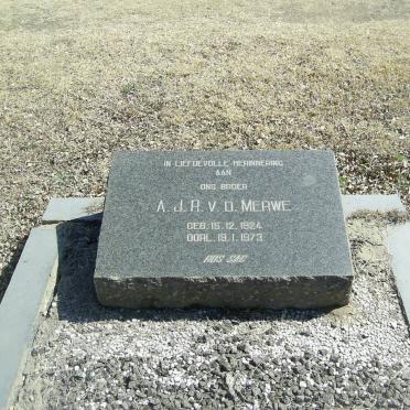 MERWE A.J.R., van der 1924-1973