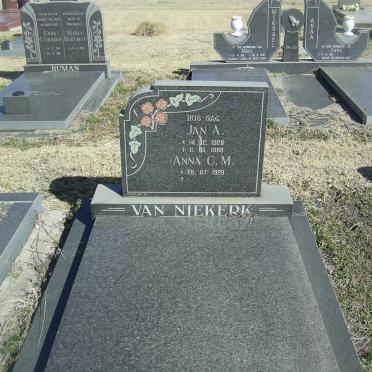 NIEKERK Jan A., van 1928-1988 &amp; Anna C.M. 1929-