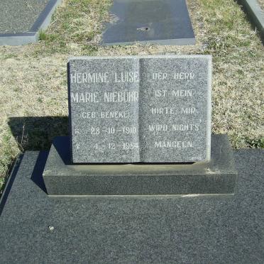 NIEBUHR Marie nee BENEKE 1910-1984