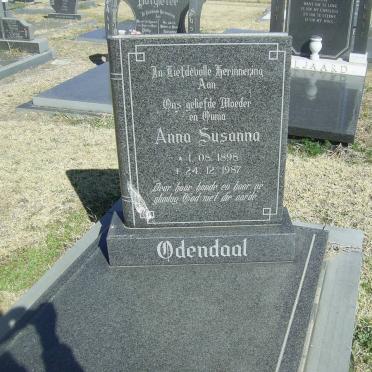 ODENDAAL Anna Susanna 1898-1987