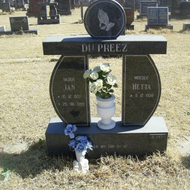 PREEZ Jan, du 1937-1999 &amp; Hetta 1938-