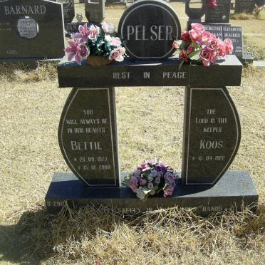 PELSER Koos 1922- &amp; Bettie 1927-2000