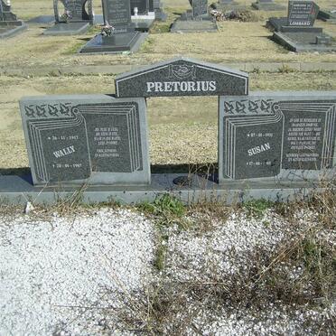 PRETORIUS Wally 1917-1987 &amp; Susan 1931-1995
