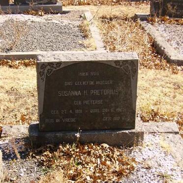 PRETORIUS Susanna H. nee PIETERSE 1891-1967