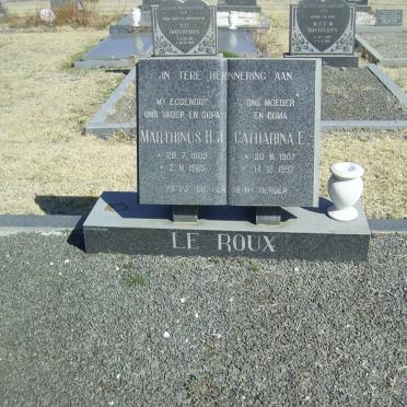 ROUX Marthinus H.J., le 1909-1985 &amp; Catharina E. 1907-1997
