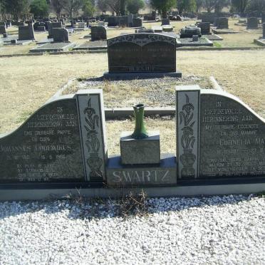 SWARTZ Johannes Lodewikus 1912-1986 &amp; Cornelia Maria 1917-1973