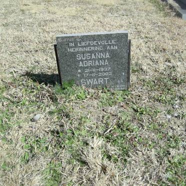 SWART Susanna Adriana 1937-2002