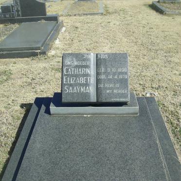 SAAYMAN Catharina Elizabeth 1896-1979