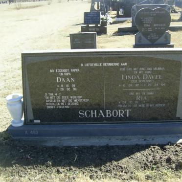 SCHABORT  Daan 1929-1996 &amp; Ria 1933-  :: DAVEL Linda nee SCHABORT 1962-2004