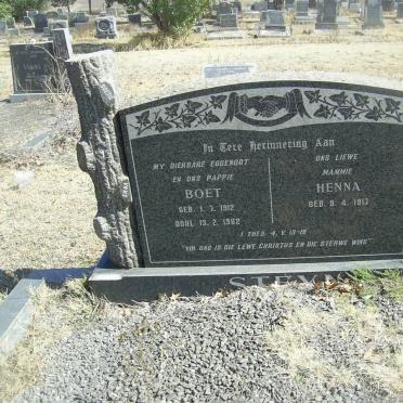 STEYN Boet 1912-1962 &amp; Henna 1917-