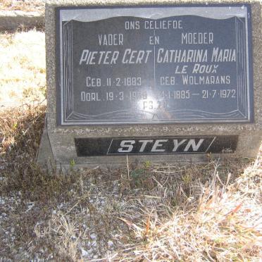 STEYN Pieter Gert 1883-1969 &amp; Catharina Maria LE ROUX nee WOLMARANS 1885-1972