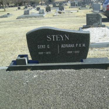 STEYN Gert C. 1902-1973 &amp; Adriana P.H.M. 1909-1992