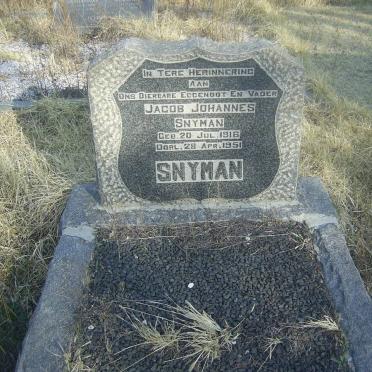 SNYMAN Jacob Johannes 1916-1951