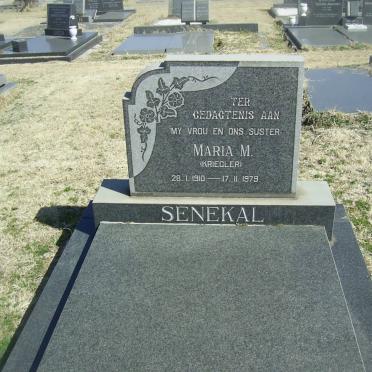 SENEKAL Maria M. nee KRIEGLER 1910-1979