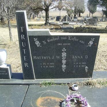 TRUTER Matthys J.W. 1891-1960 &amp; Anna D. 1905-1967