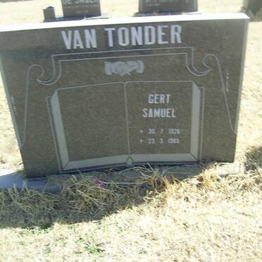 TONDER Gert Samuel, van 1926-1989