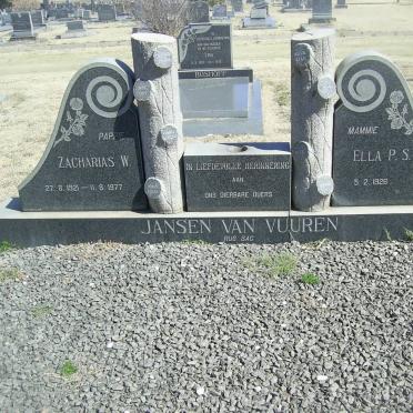 VUUREN Zacharias W., Jansen van 1921-1977 &amp; Ella P.S. 1926-