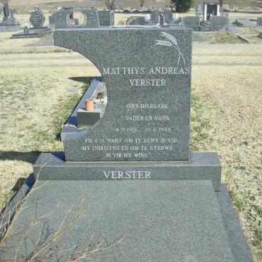 VERSTER Matthys Andreas 1919-1988