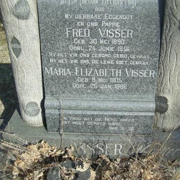 VISSER Fred 1890-1956 &amp; Maria Elizabeth 1905-1986