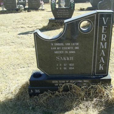 VERMAAK Sakkie 1933-1994