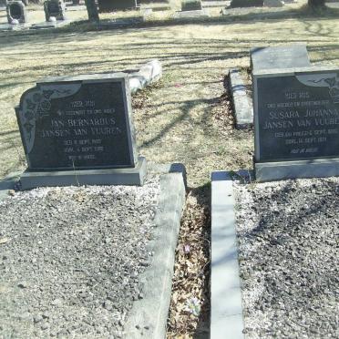 VUUREN Jan Bernardus, Jansen van 1883-1988 &amp; Susara Johanna DU PREEZ 1890-1971