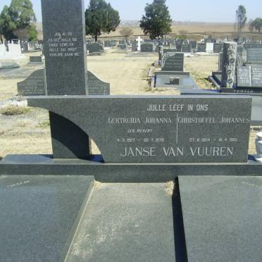 VUUREN Christoffel Johannes, Janse van 1924-1980 &amp; Gertruida Johanna 1927-1979