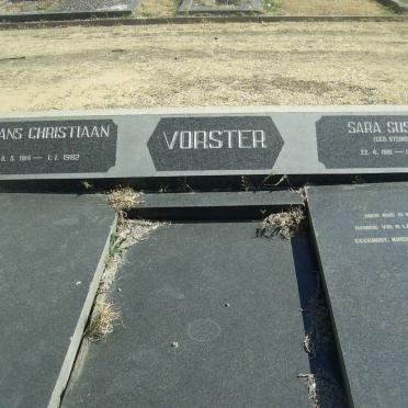 VORSTER Frans Christiaan 1914-1982 &amp; Sara Susanna STEINBERG 1916-1973