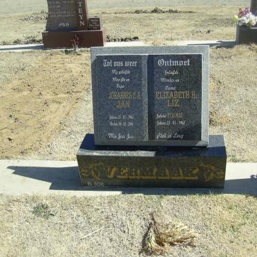 VERMAAK Johannes C.S. 1935-2004 &amp; Elizabeth H. FOURIE 1941-