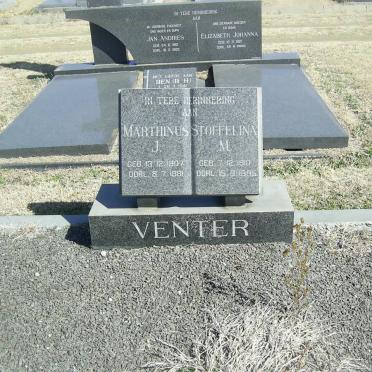 VENTER Marthinus J. 1907-1981 &amp; Stoffelina M. 1910-1995