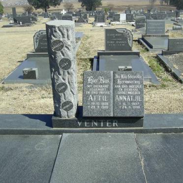 VENTER Attie 1936-1980 &amp; Annatjie 1937-1998