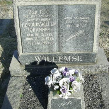 WILLEMSE Hendrik Willem Johannes 1937-1953