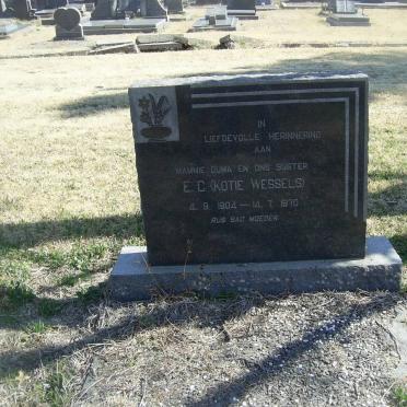 WESSELS E.C. 1904-1970