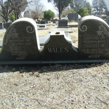 WALES Sidney E, 1902-1970 &amp; Francis M. McCINTIG 1907-1989